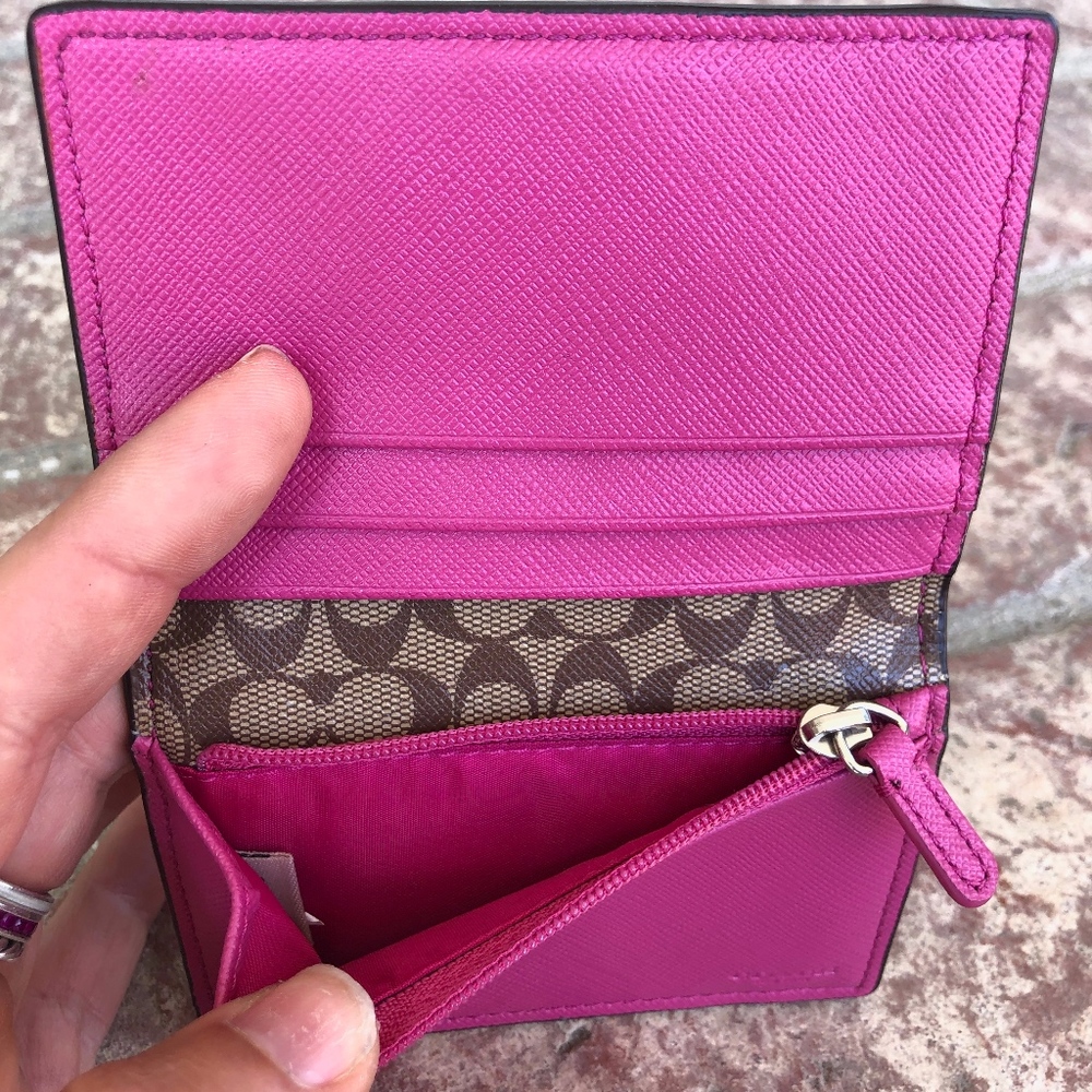 Pink Coach Mini Wallet